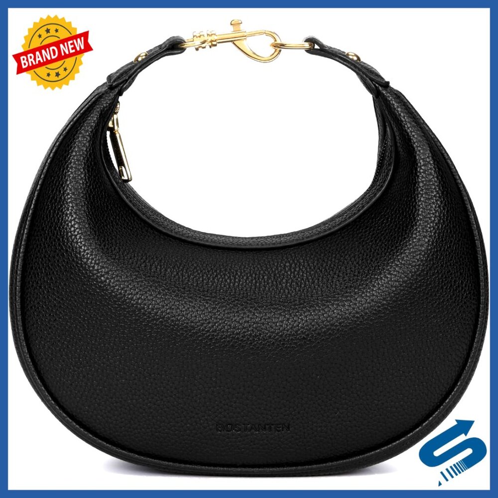 Vegan Leather Crossbody Purse Small Crescent Shoulder Bag Removable Strap Chic
